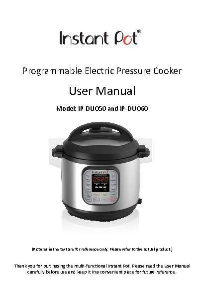 Ip duo80 electric pressure cooker