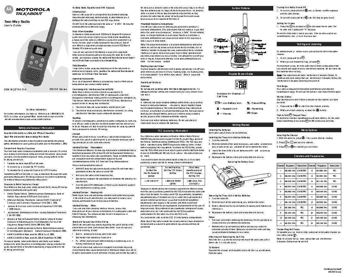 Motorola 380 User`s Manual