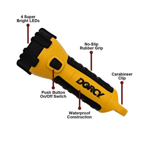 dorcy flashlight how to install batteries